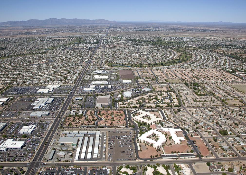 Aerial view of Sun City West community.