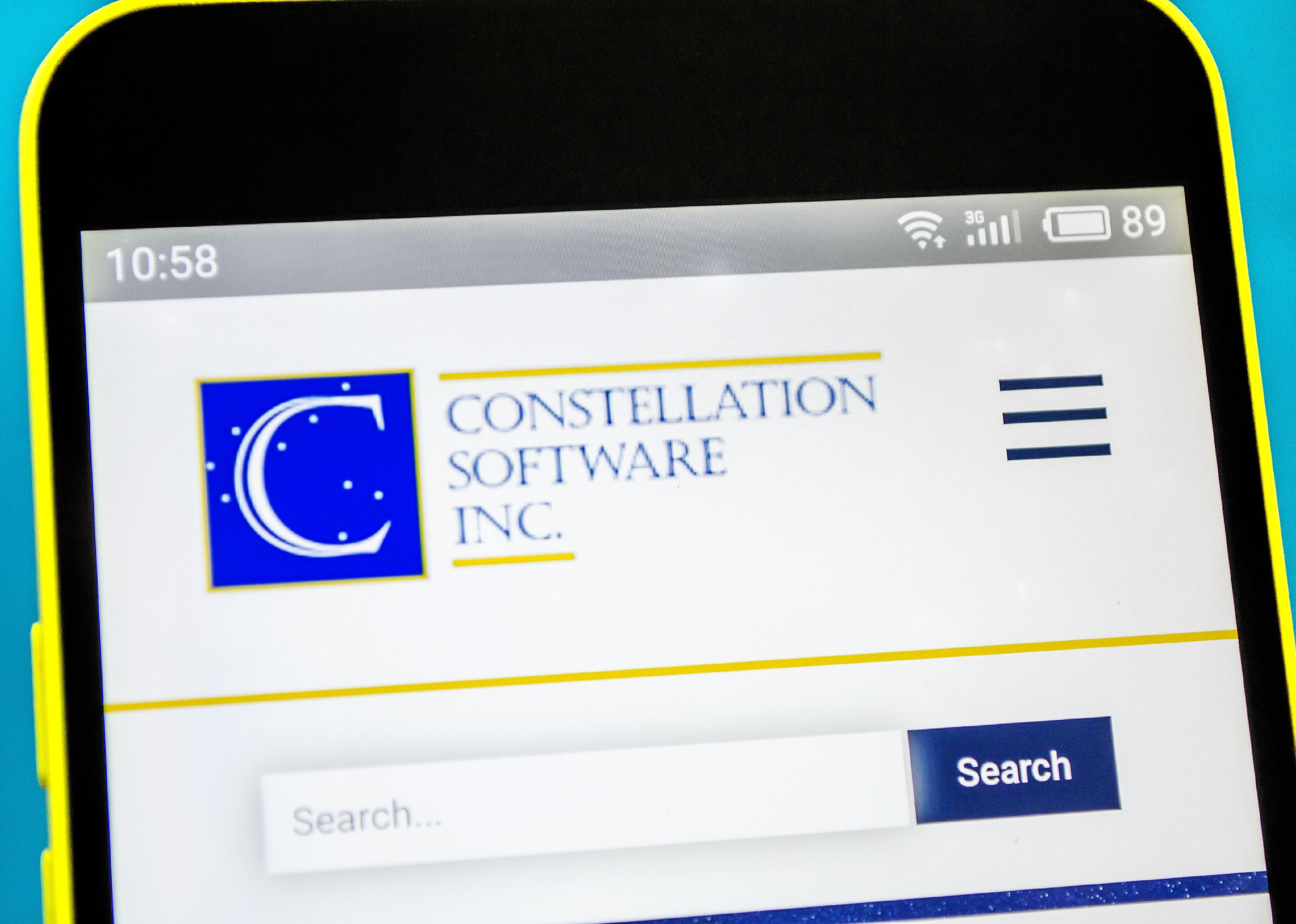 Constellation Software website homepage.
