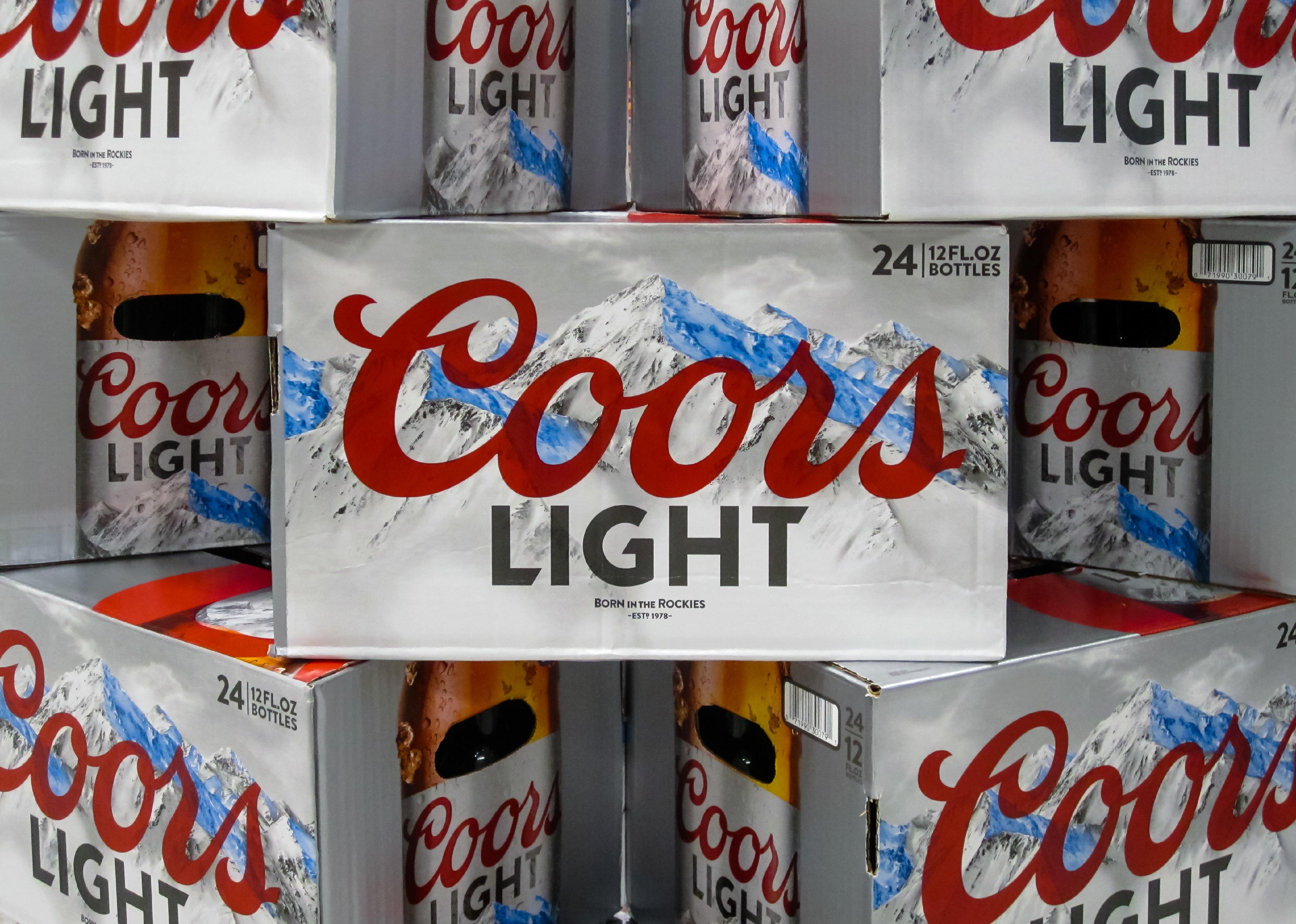Coors Light 24 pack beer bottle display