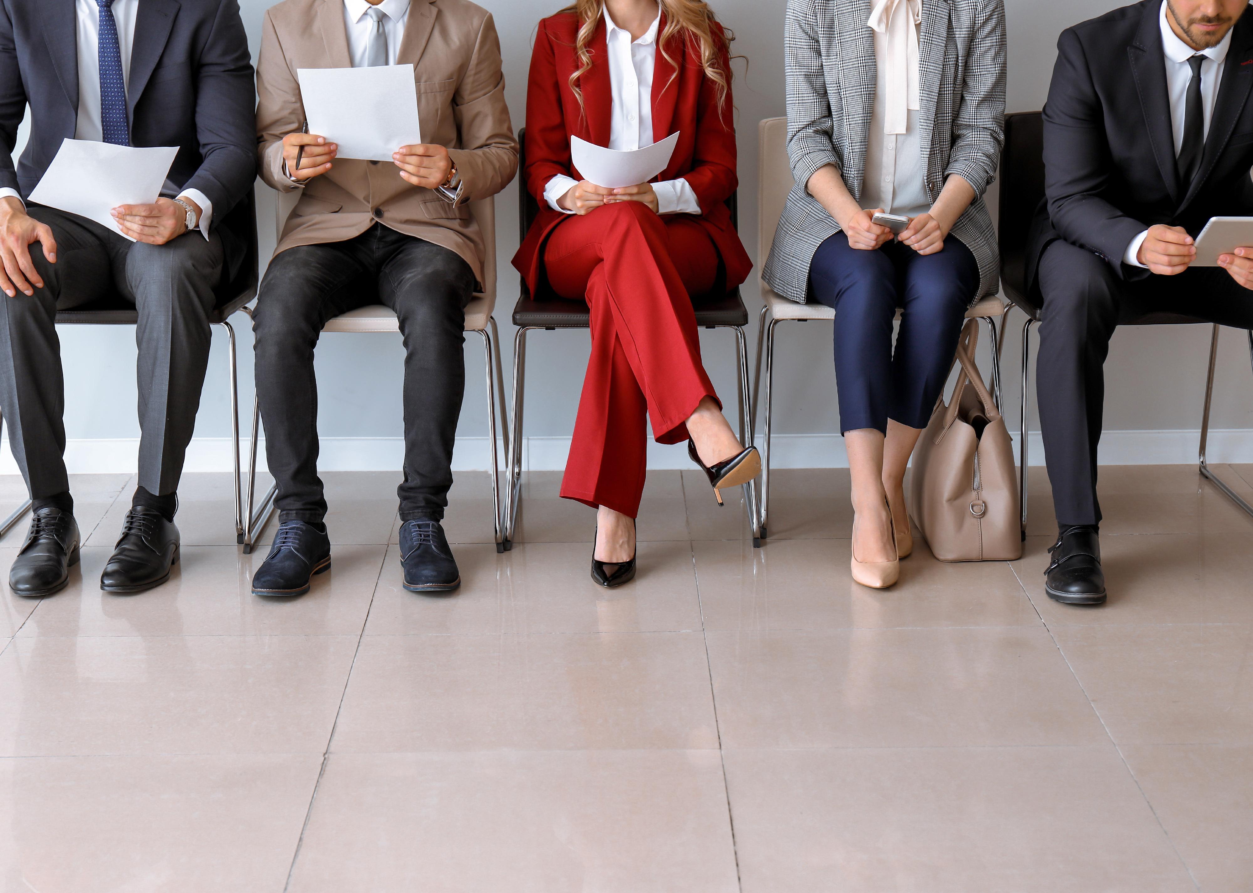 People waiting for job interview indoor.