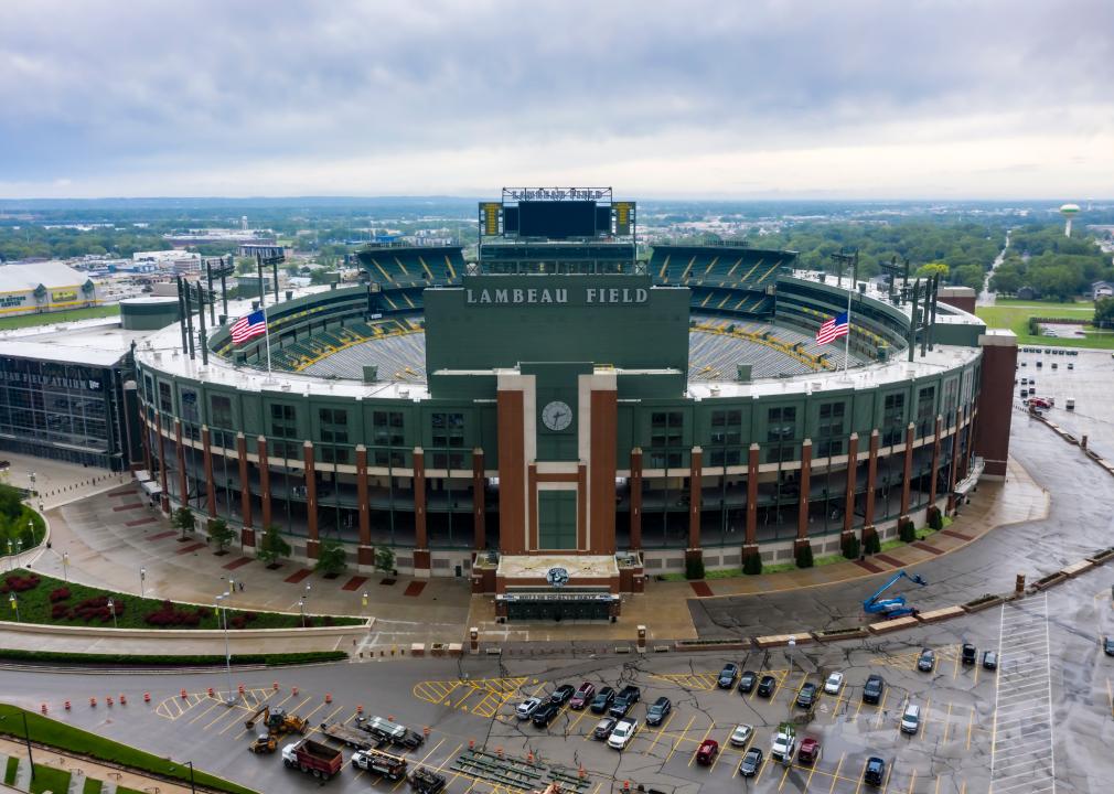 Exterior of historic Lambeau Field