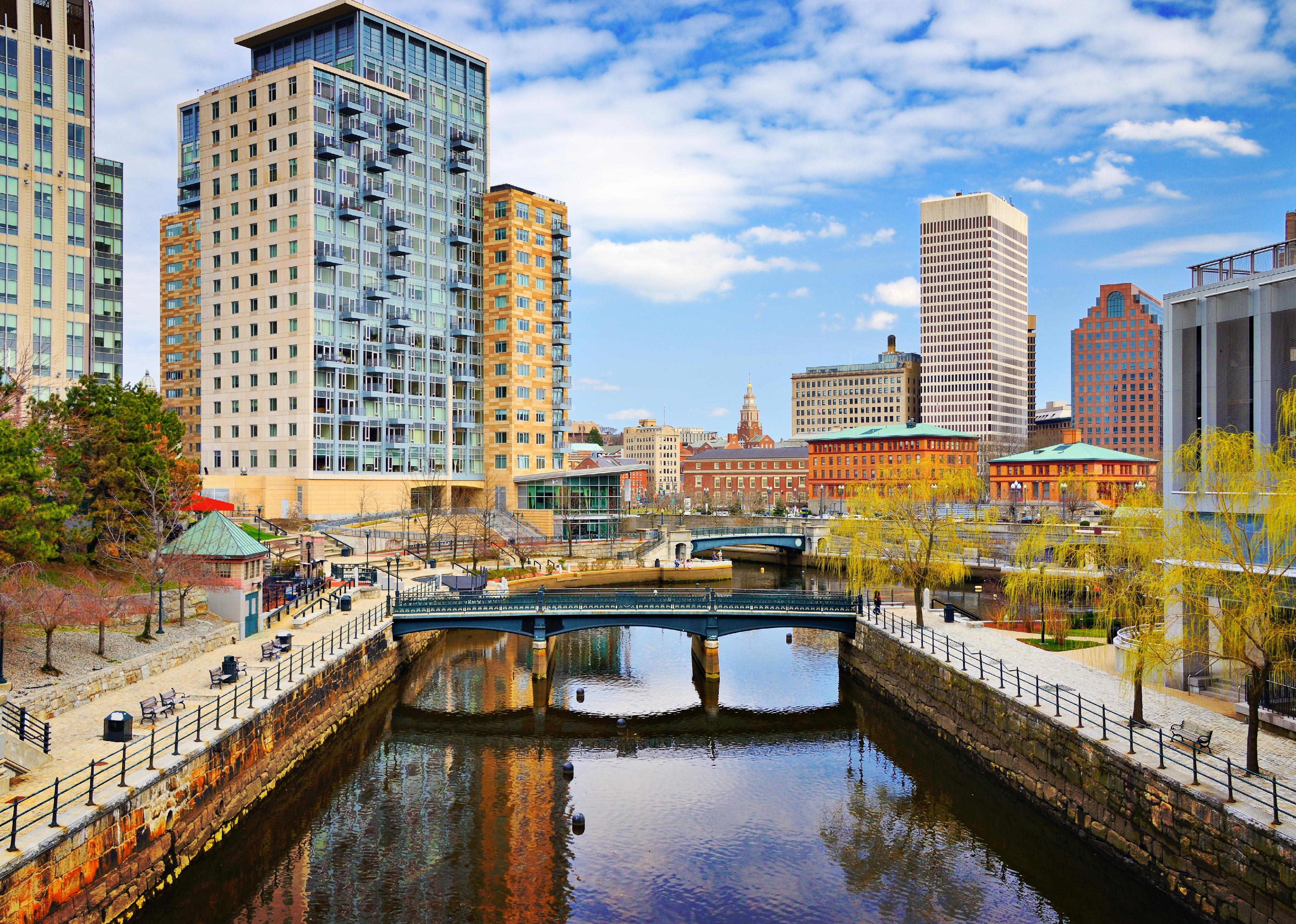 Providence, Rhode Island cityscape at Waterplace Park