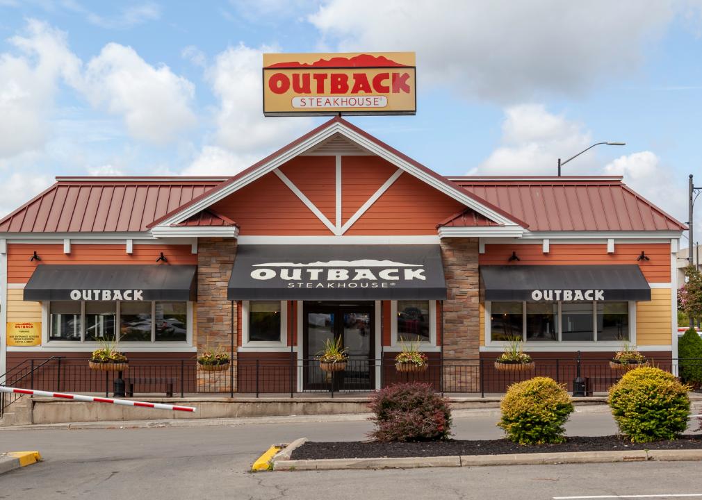 The front of an Outback Steakhouse.