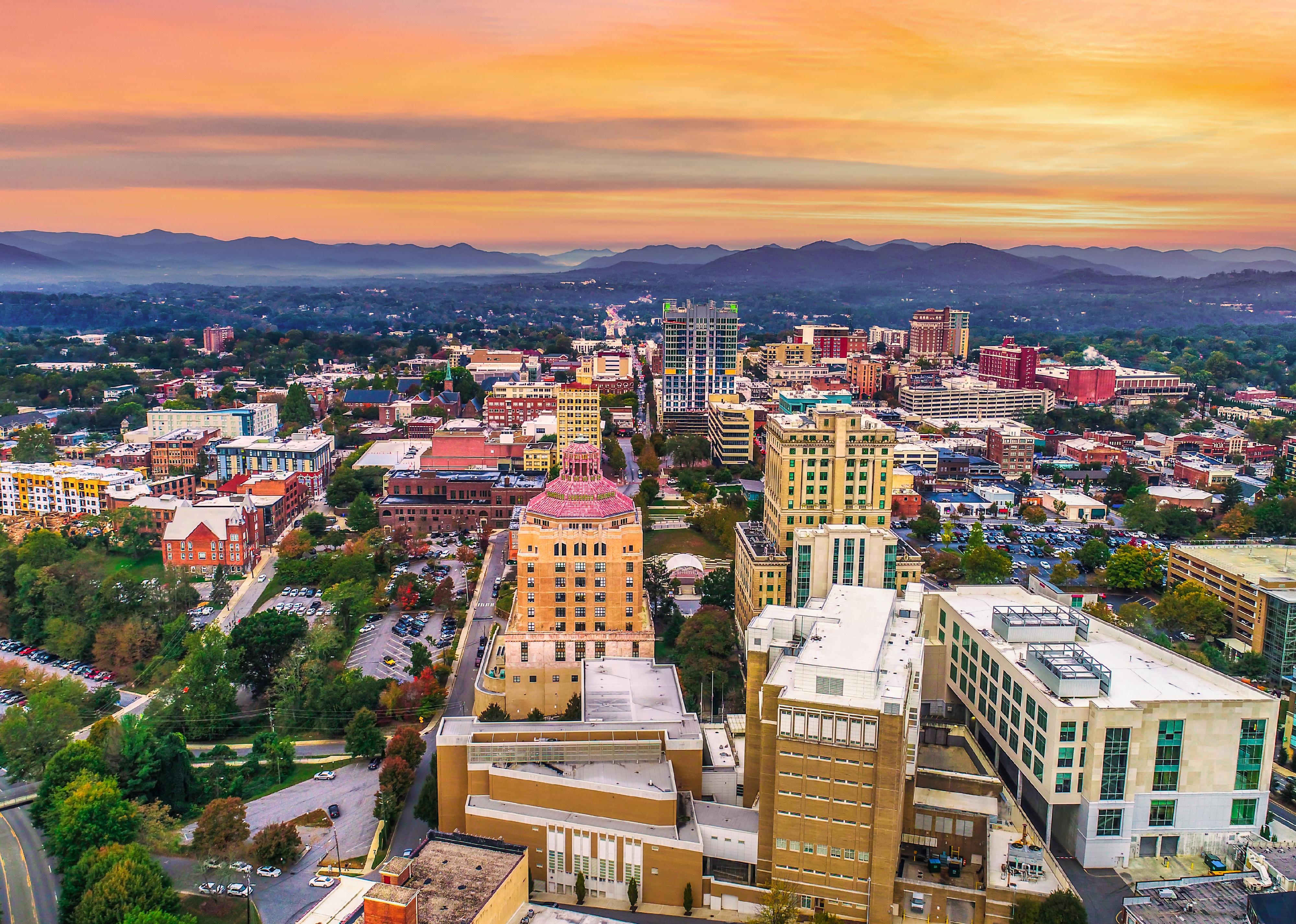 Downtown Asheville skyline.