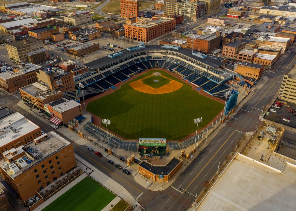 Hensville Park in Toledo, Ohio aerial photo