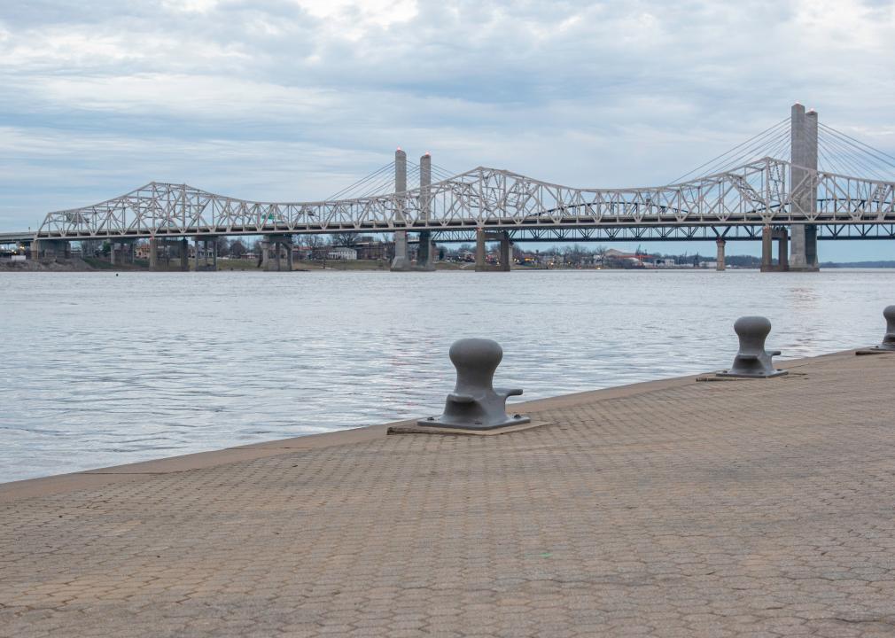 Moorings along the Ohio River.