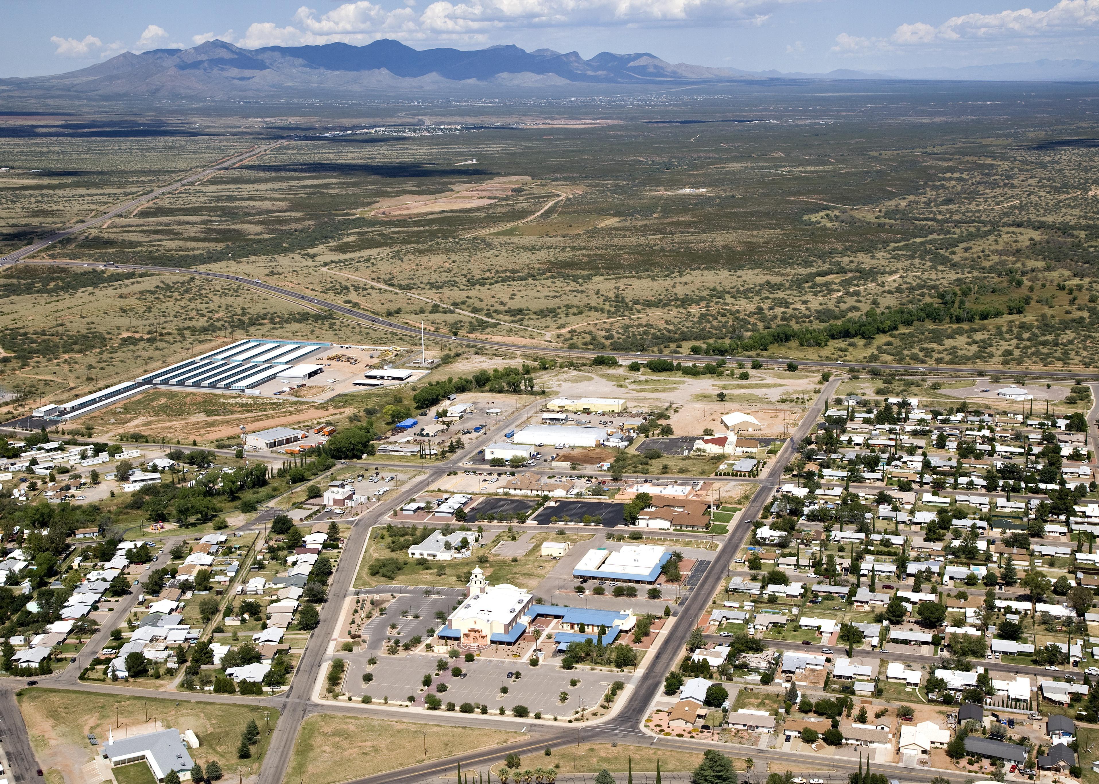 Sierra Vista landscape from above.