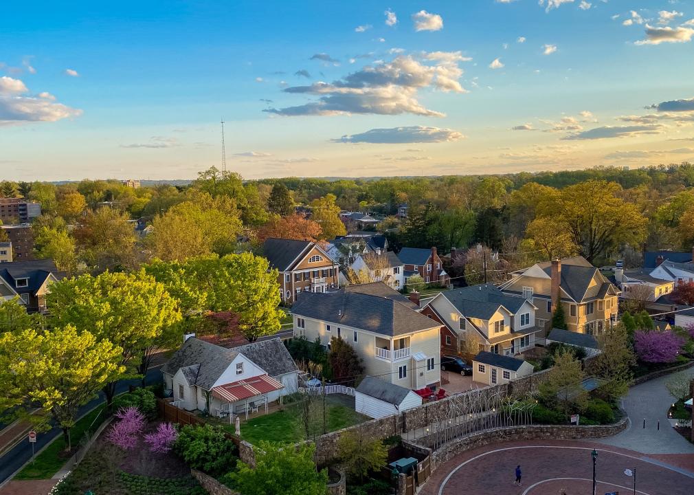 An aerial view of Chevy Chase.
