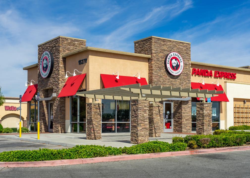 View of the outside of a Panda Express restaurant