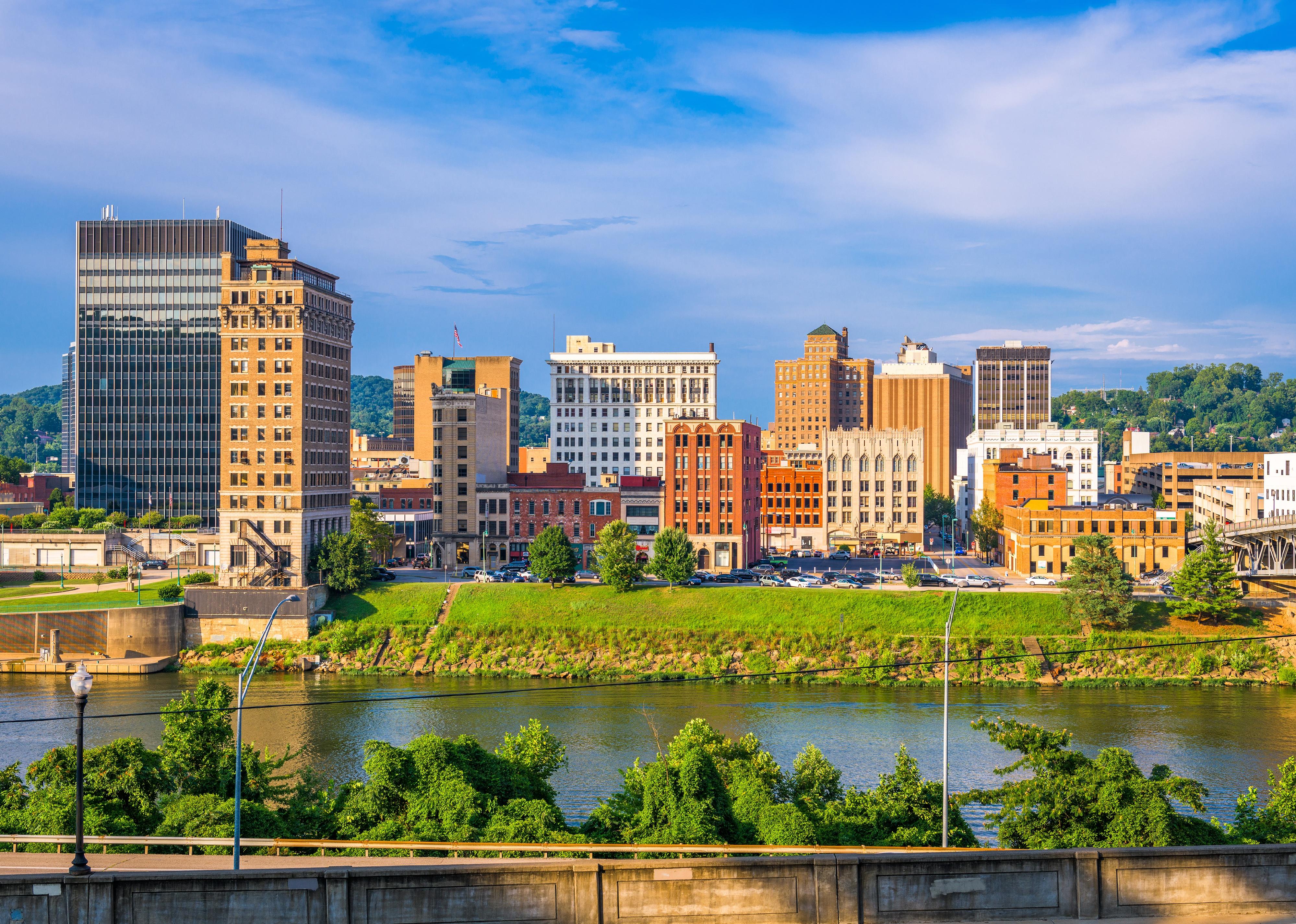 Charleston skyline on the Kanawha River.