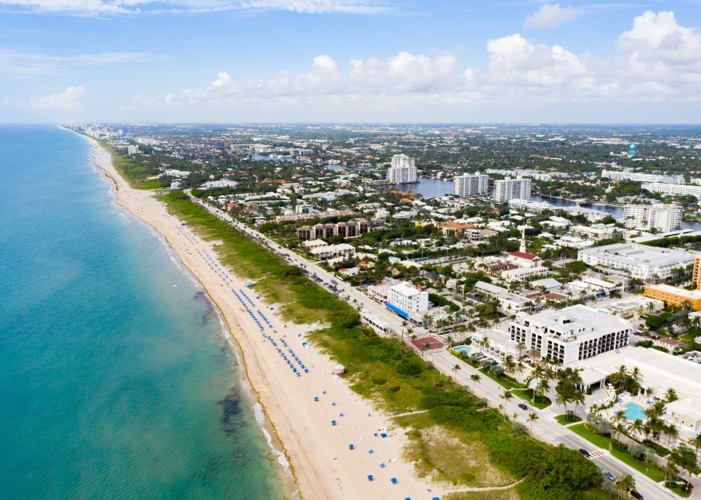 Aerial drone photo of Delray Beach Florida