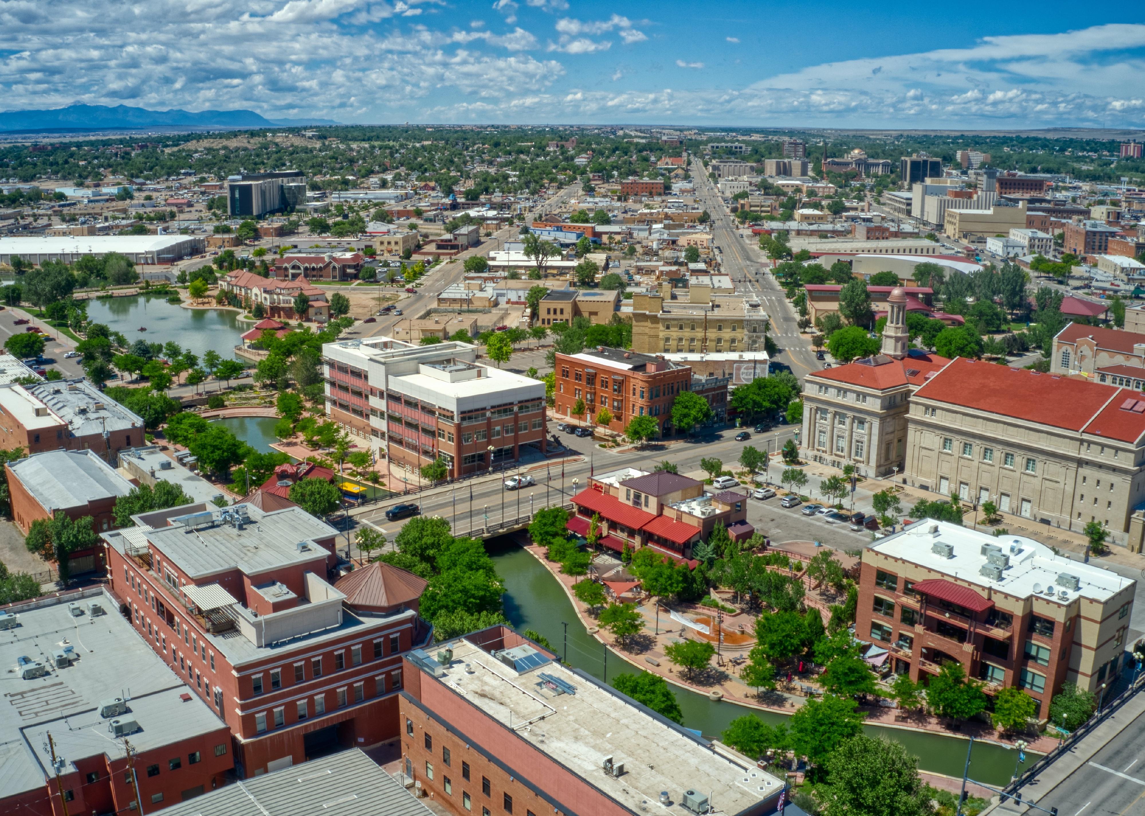 Downtown Pueblo, Colorado during summer.