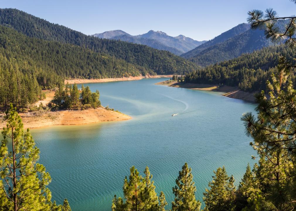 Scenic view at the Applegate lake in Oregon.