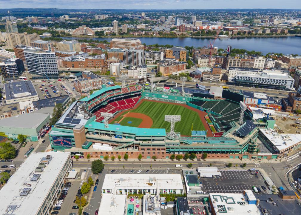 Fenway Park aerial view in Fenway near Kenmore Square