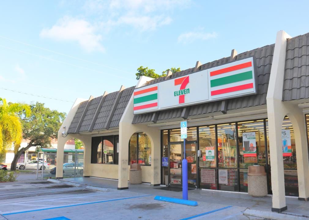 Seven Eleven Store on sunny day