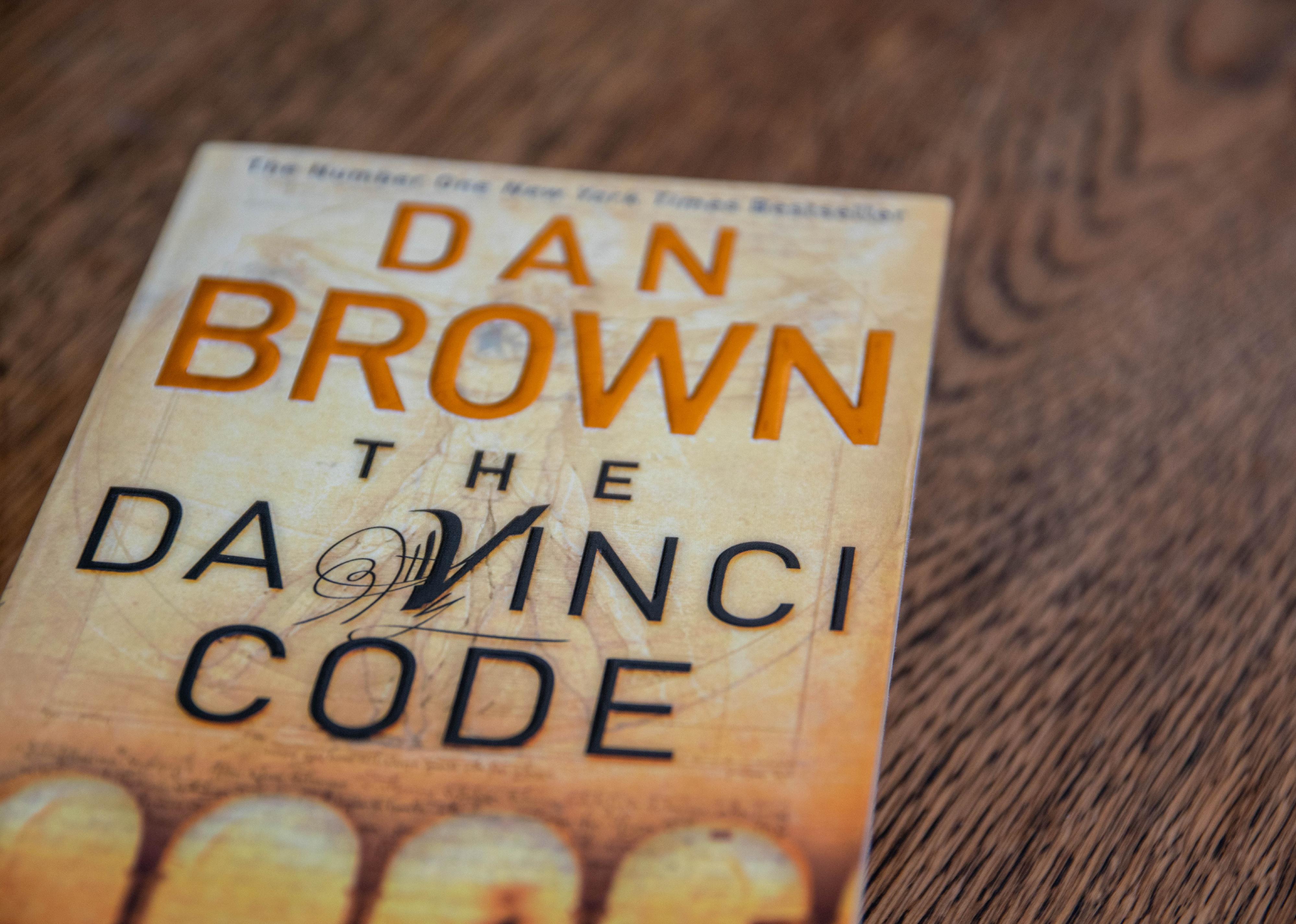 'The Da Vinci Code' book close up.