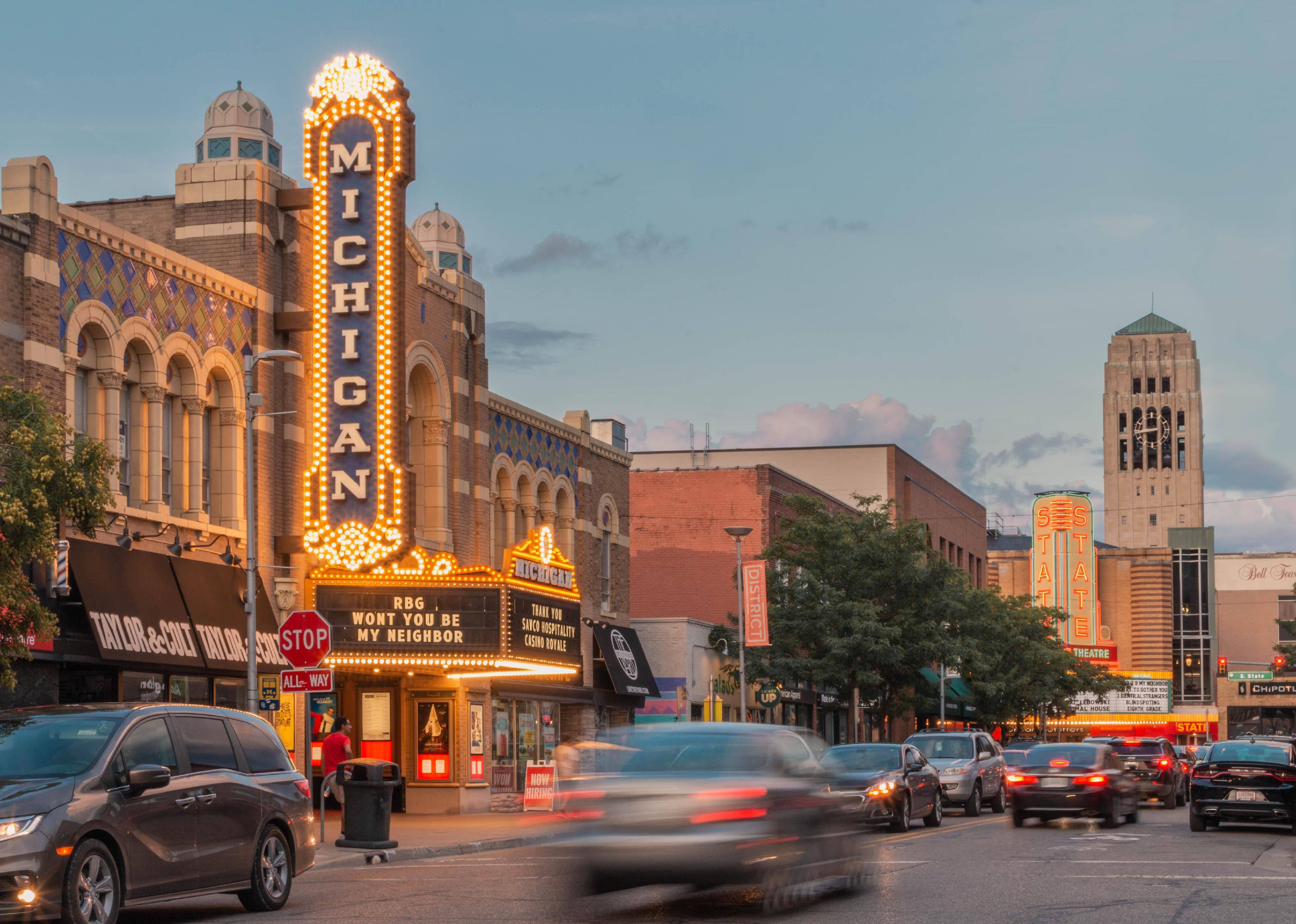 Michigan Theater on State Street in downtown Ann Arbor.