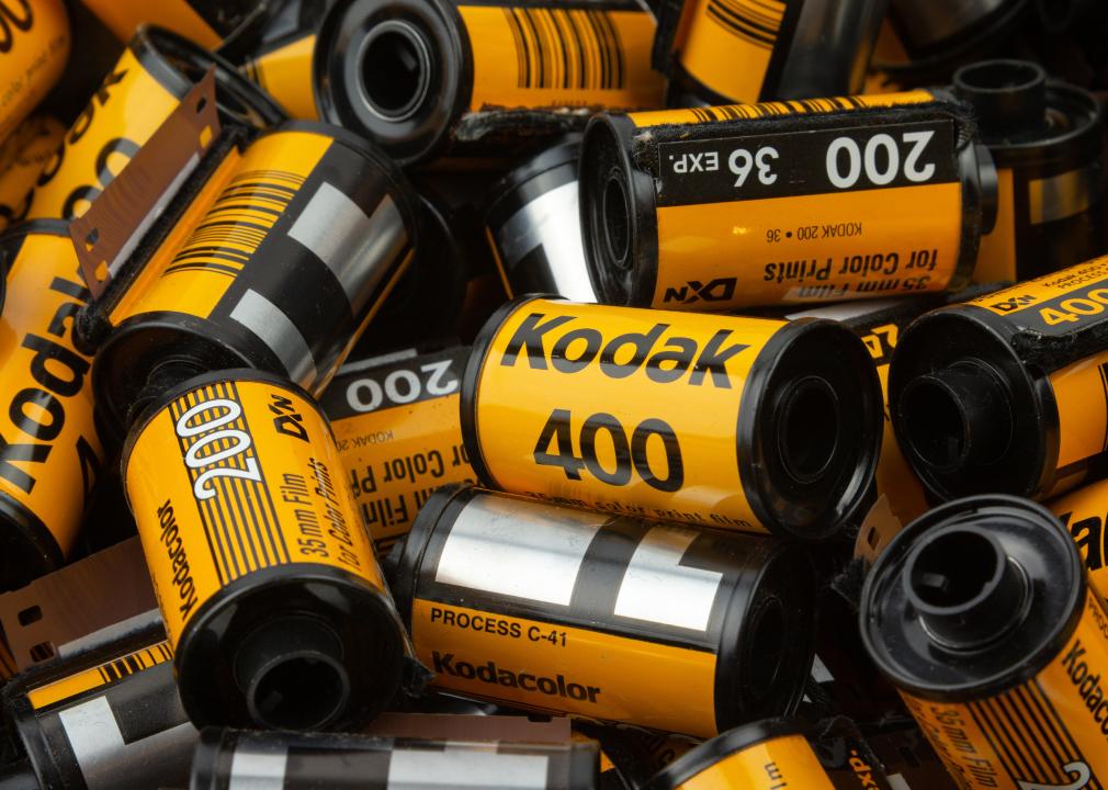 A lot of Kodak film cartridge.