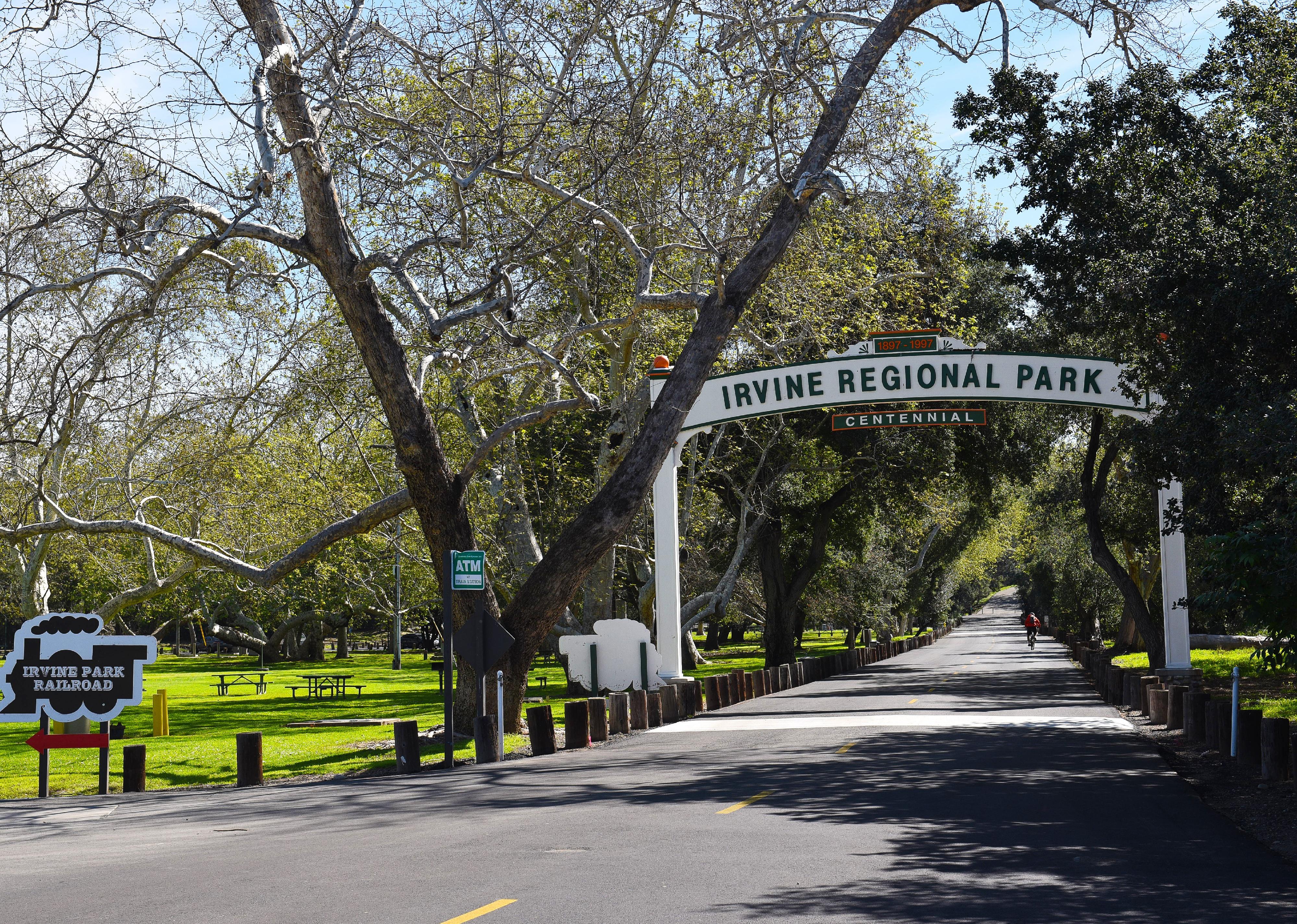 Irvine Regional Park Centennial sign.
