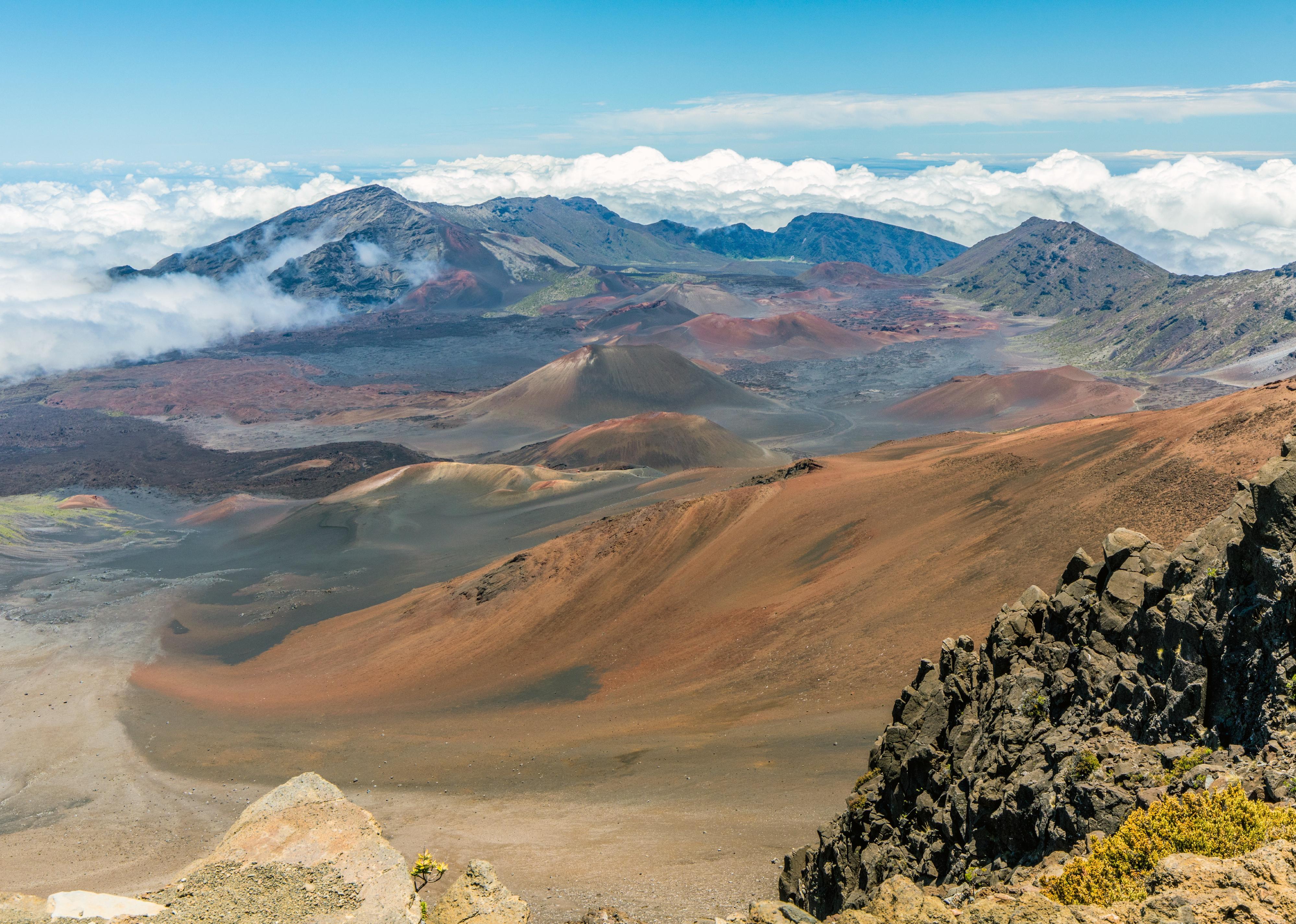 View of Haleakalā National Park summit in Maui.