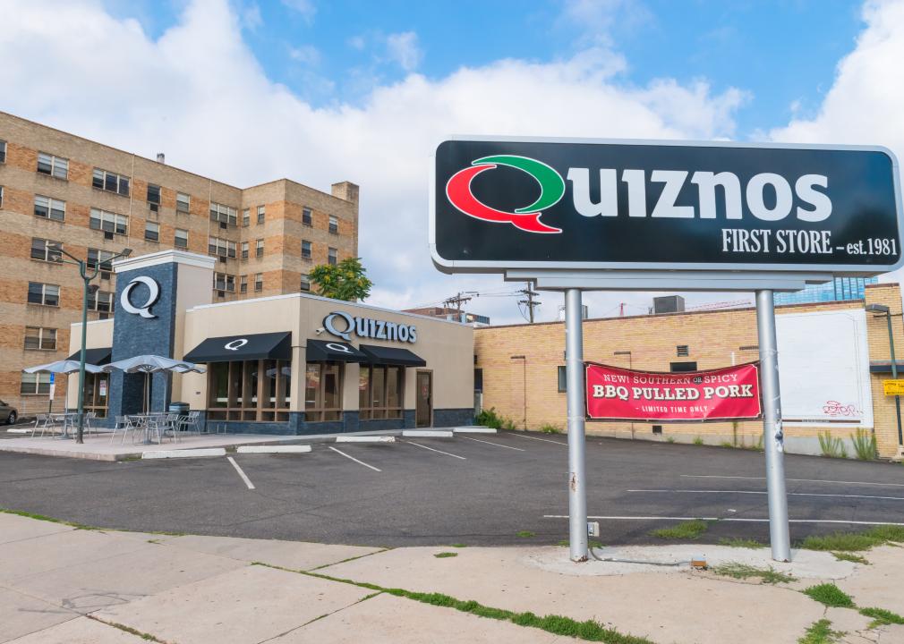 Exterior view of the first Quiznos