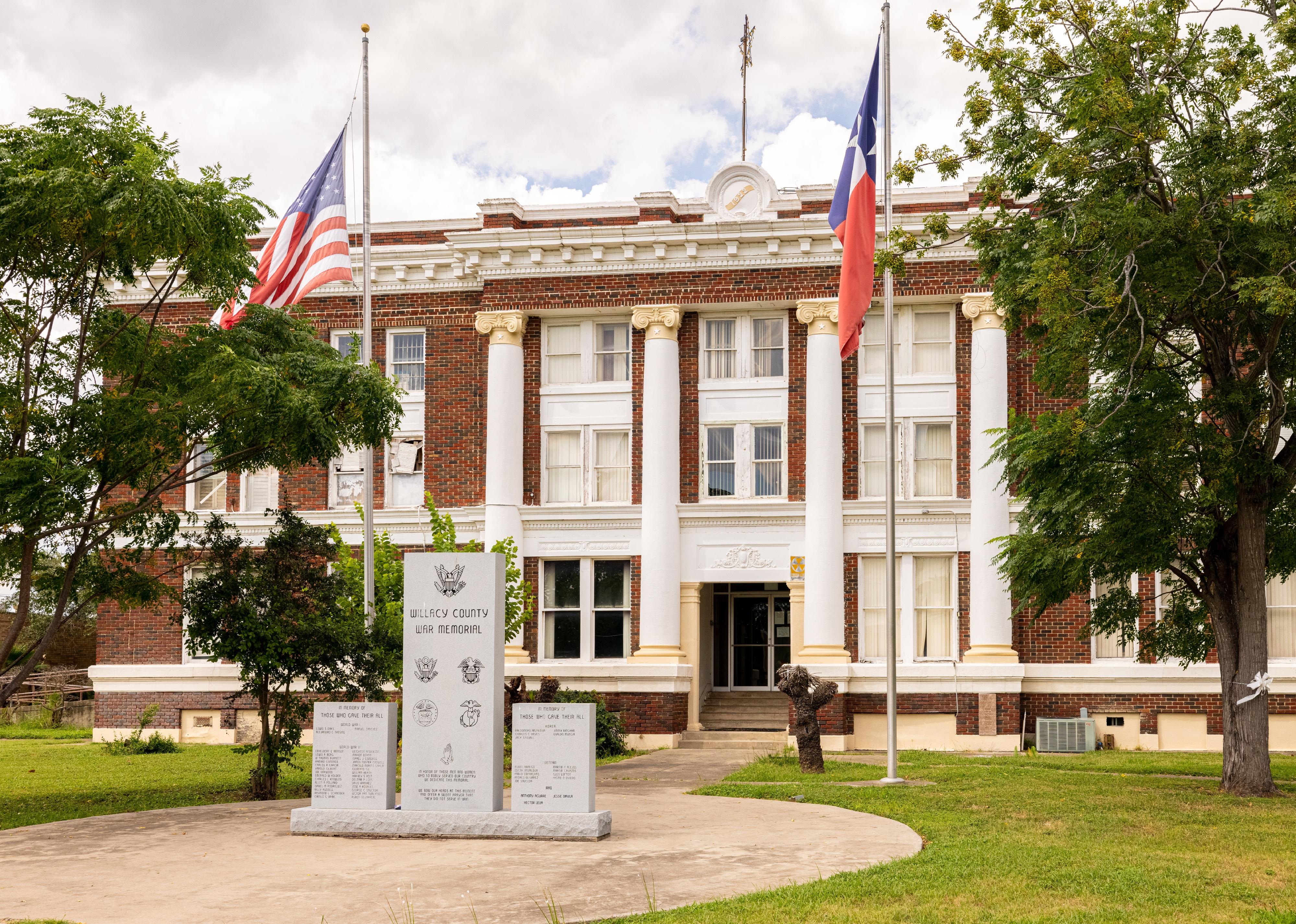The Willacy County Courthouse and War Memorial.