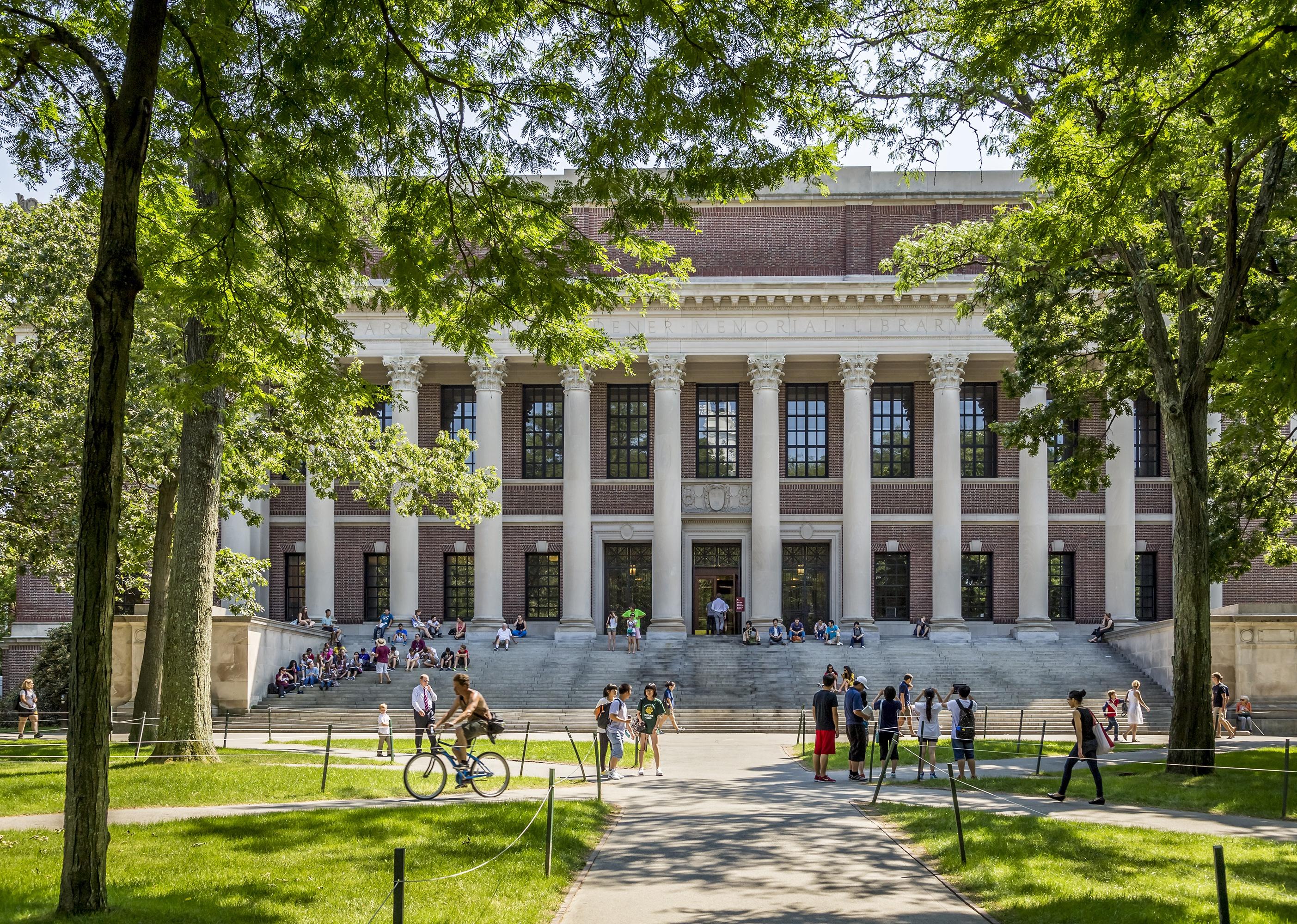 Panorama of the Harvard University's campus in Cambridge.