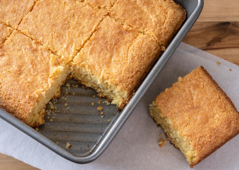 Homemade Cornbread in a Pan