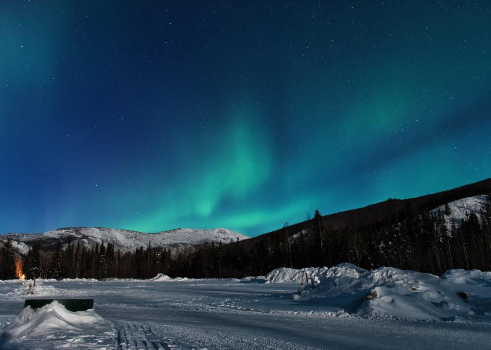 Aurora borealis over Fairbanks.