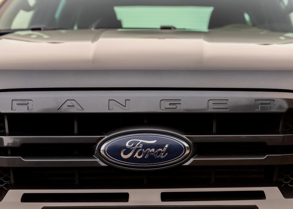 Close up of a grill on a Ford Ranger.