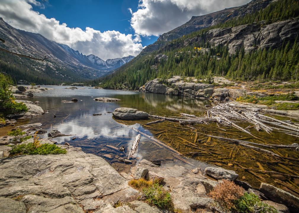 Mills Lake in Rocky Mountain National Park.