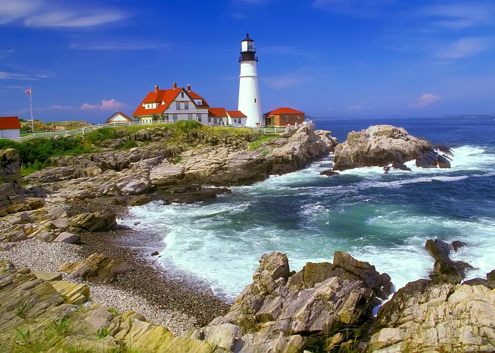 Scenic Portland Headlight Lighthouse in South Portland.