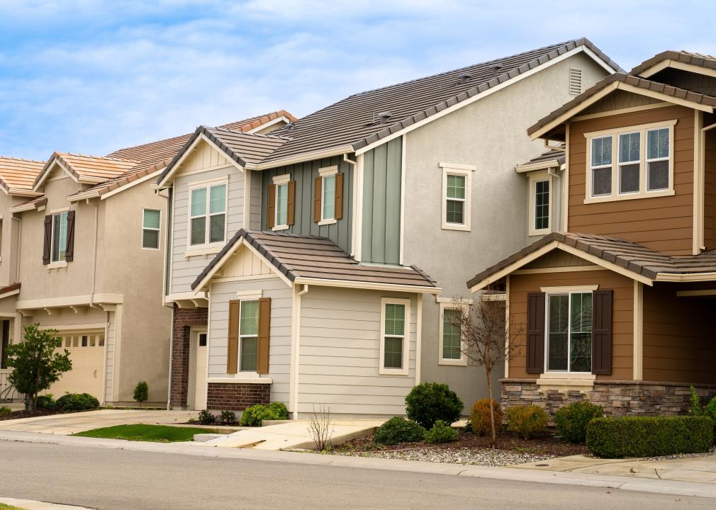 Single family homes in a suburban neighborhood.