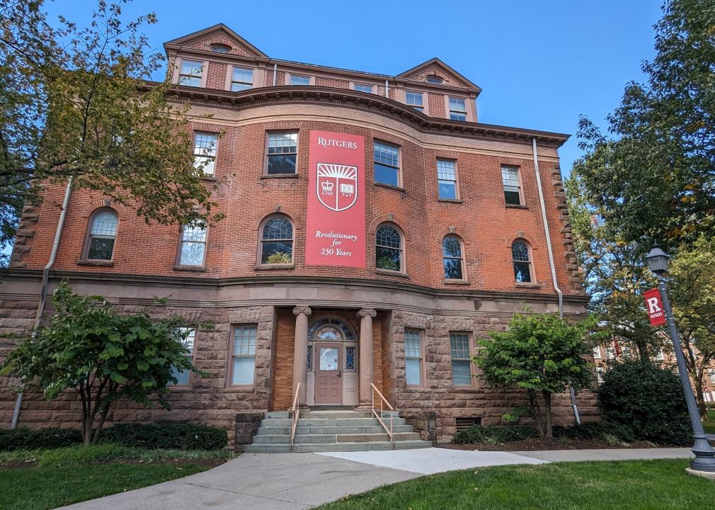 View of Winants Hall at the campus of Rutgers University.