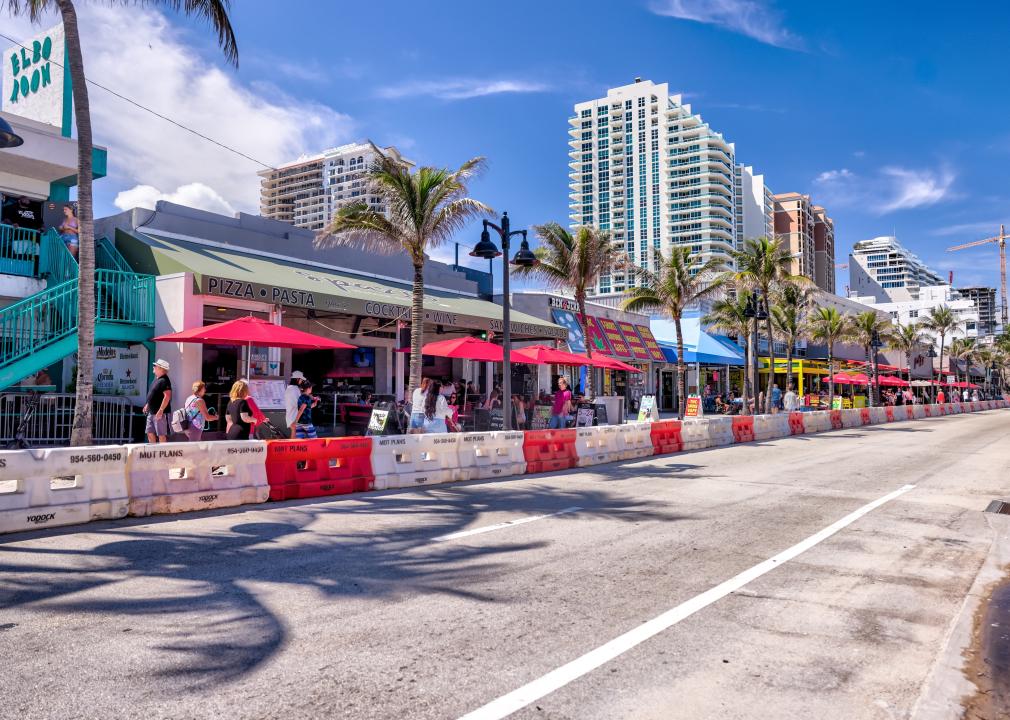 Views along Beachfront Avenue in Fort Lauderdale.