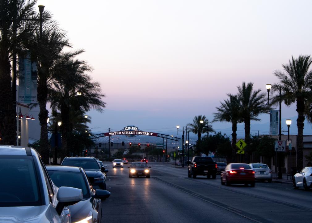 Water Street District arch signage.