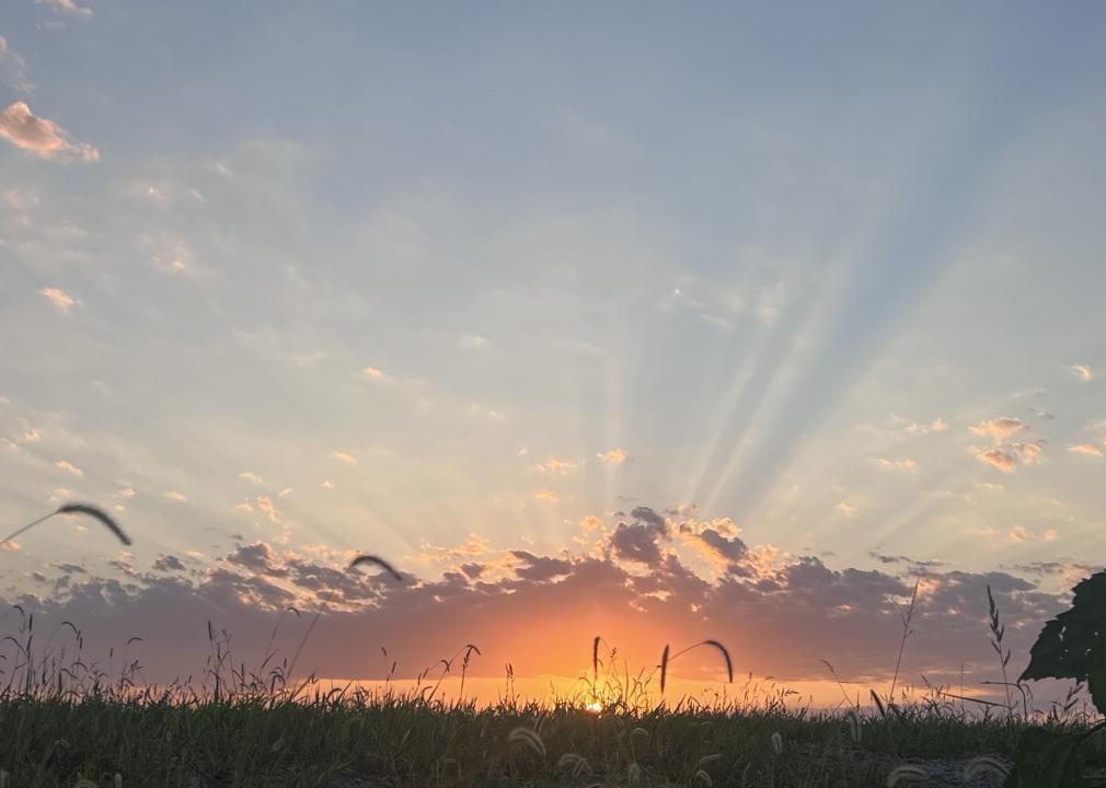 Sunset in Gretna, Nebraska.