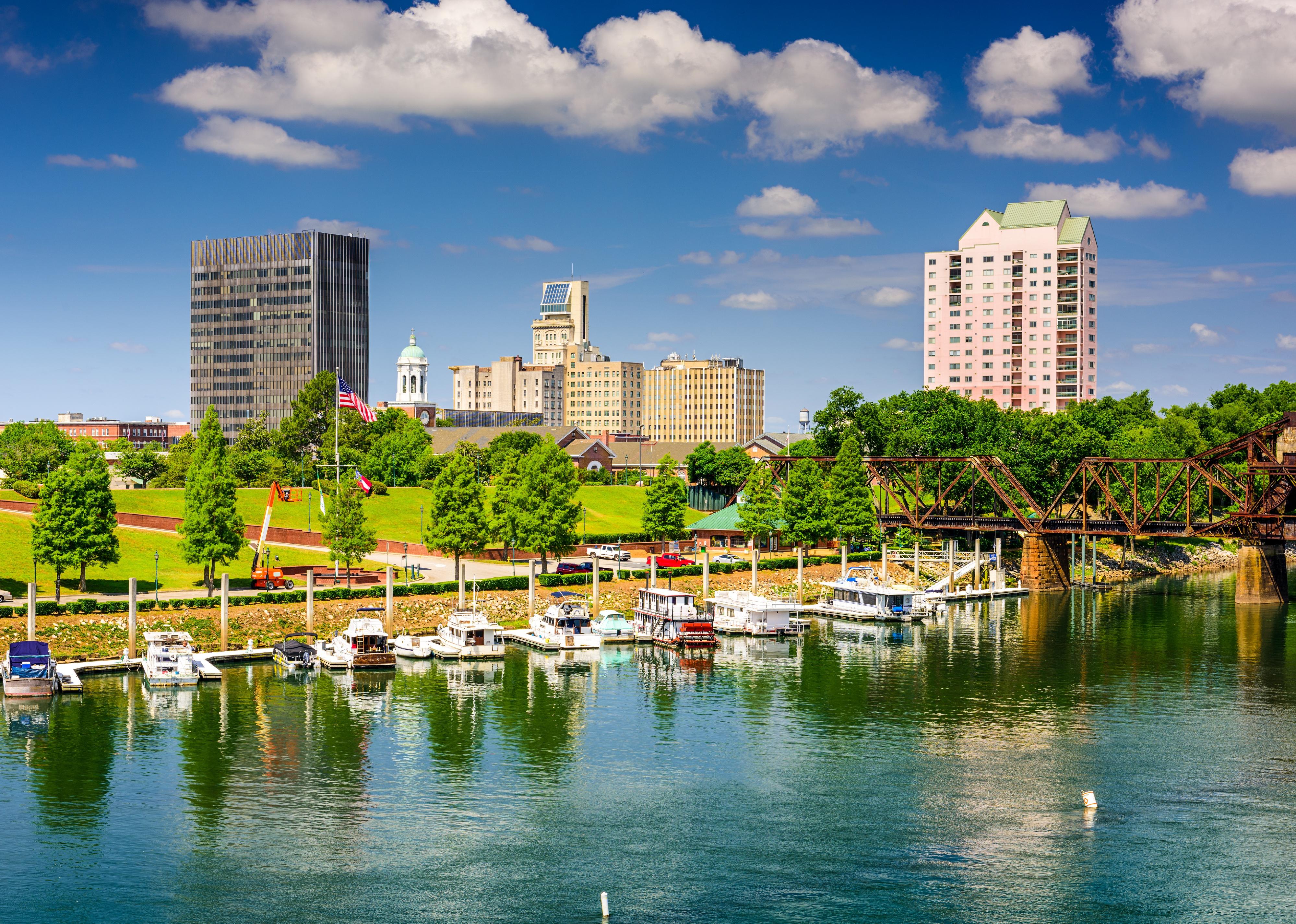 Downtown Augusta skyline on the Savannah River.