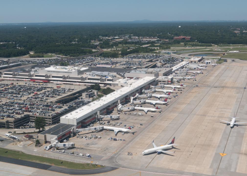Aerial view of Hartsfield-Jackson Atlanta International Airport