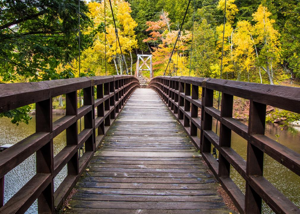 Bridge over the Black River in the Ottawa National Forest.