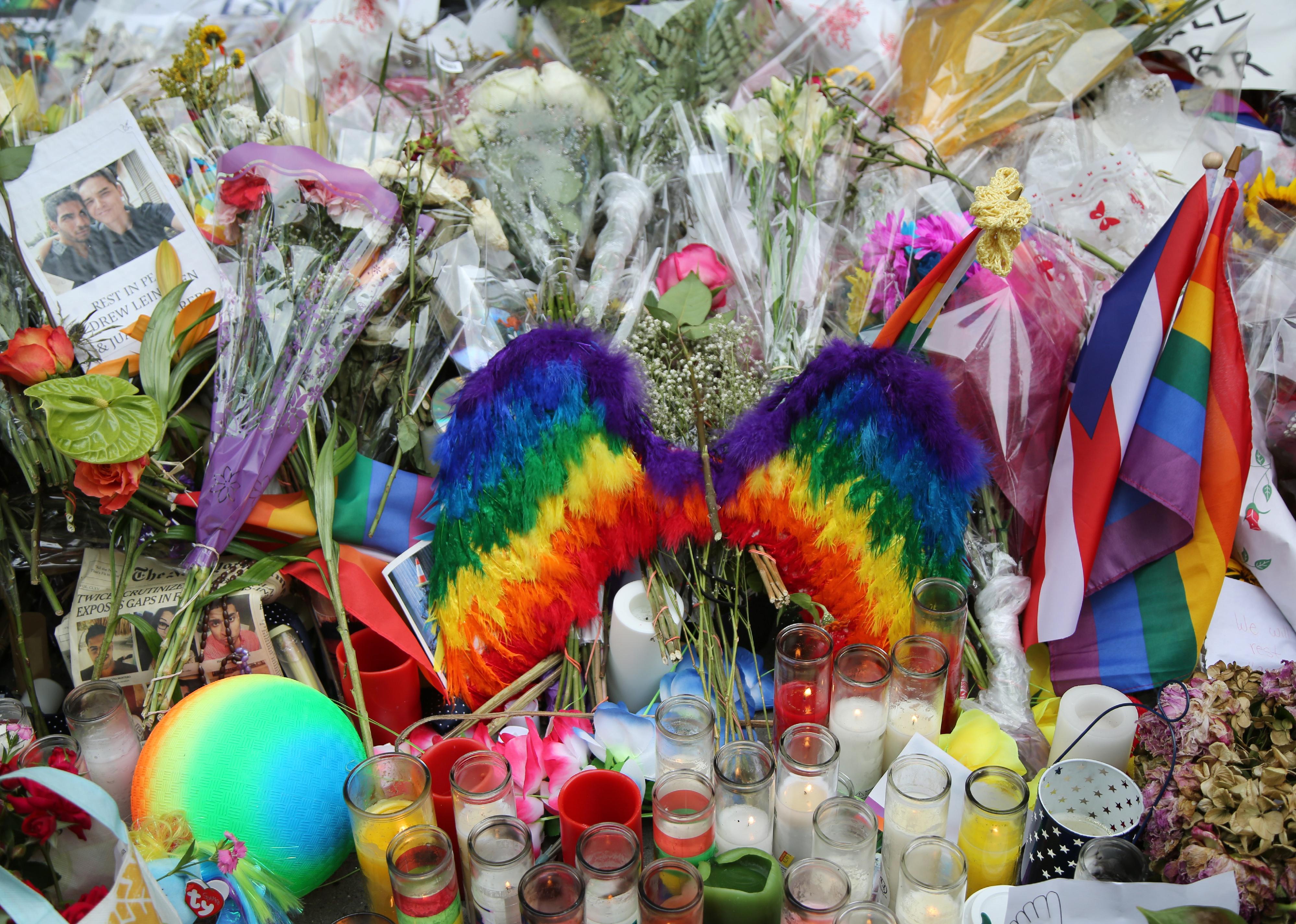 Memorial outside the landmark Stonewall Inn.