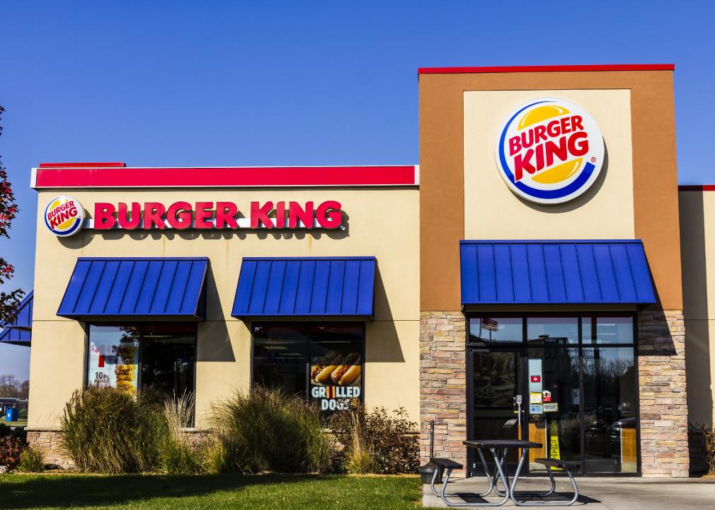 The outside of a Burger King.