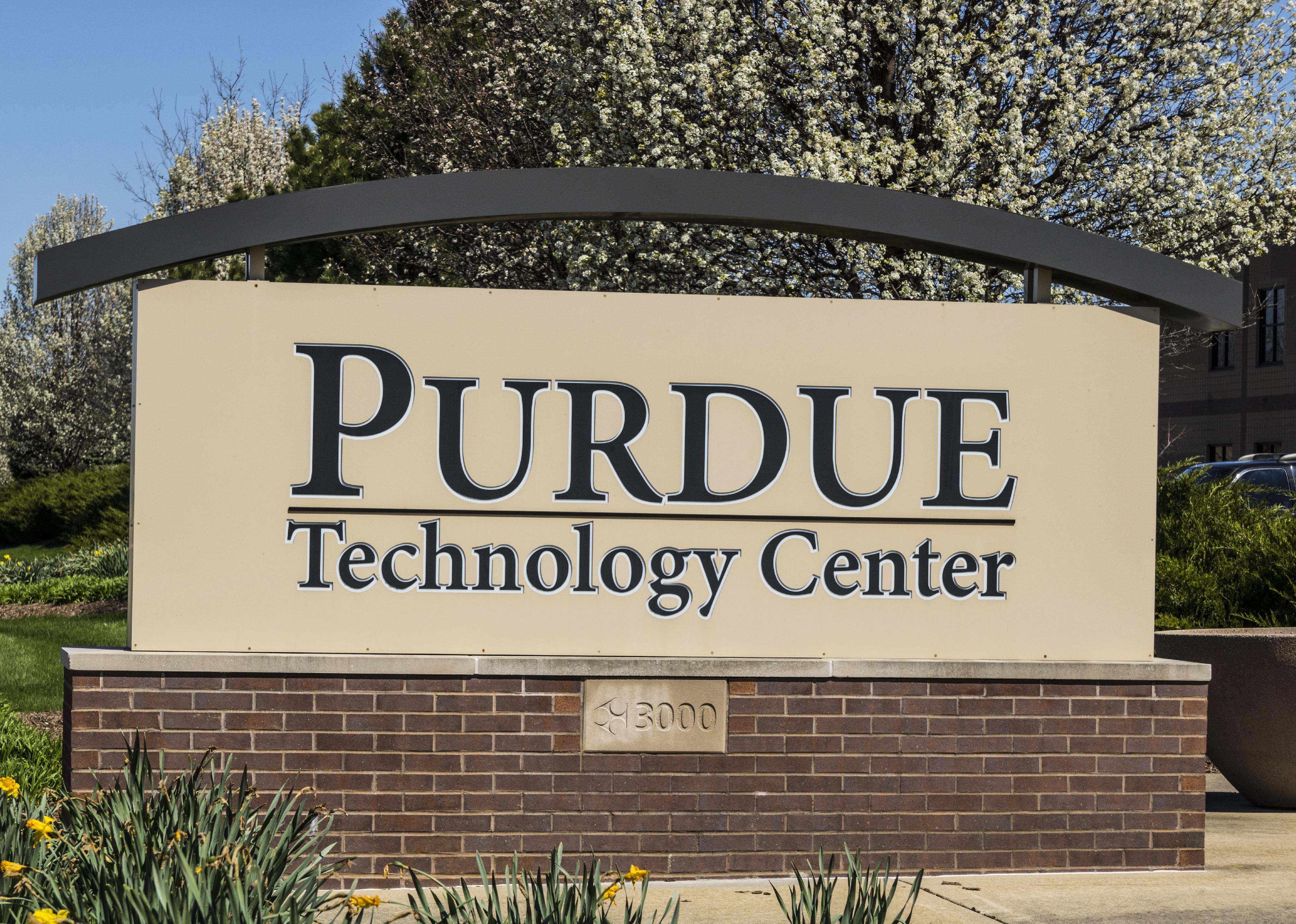 Purdue Technology Center sign.