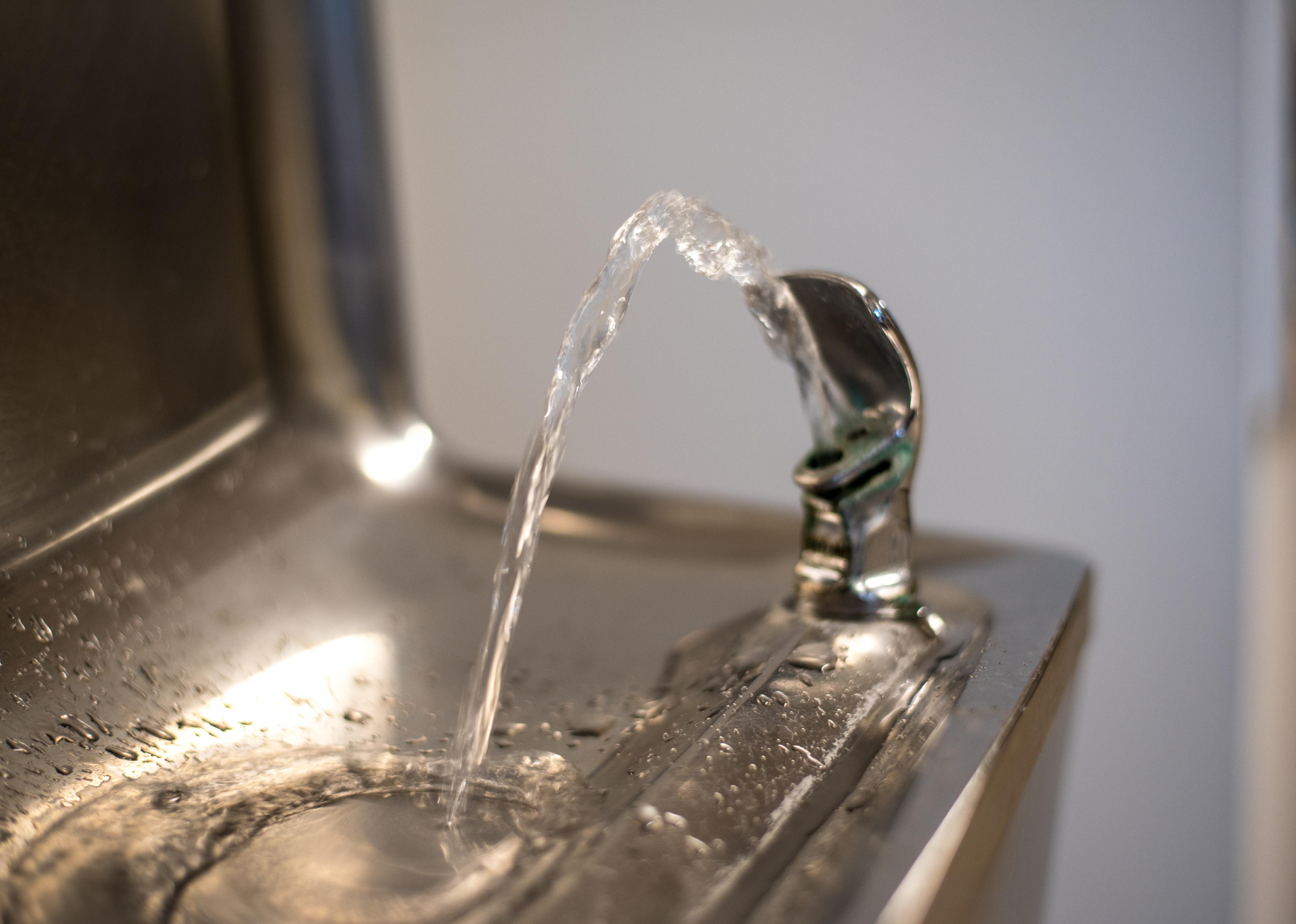 Close up of a water fountain.