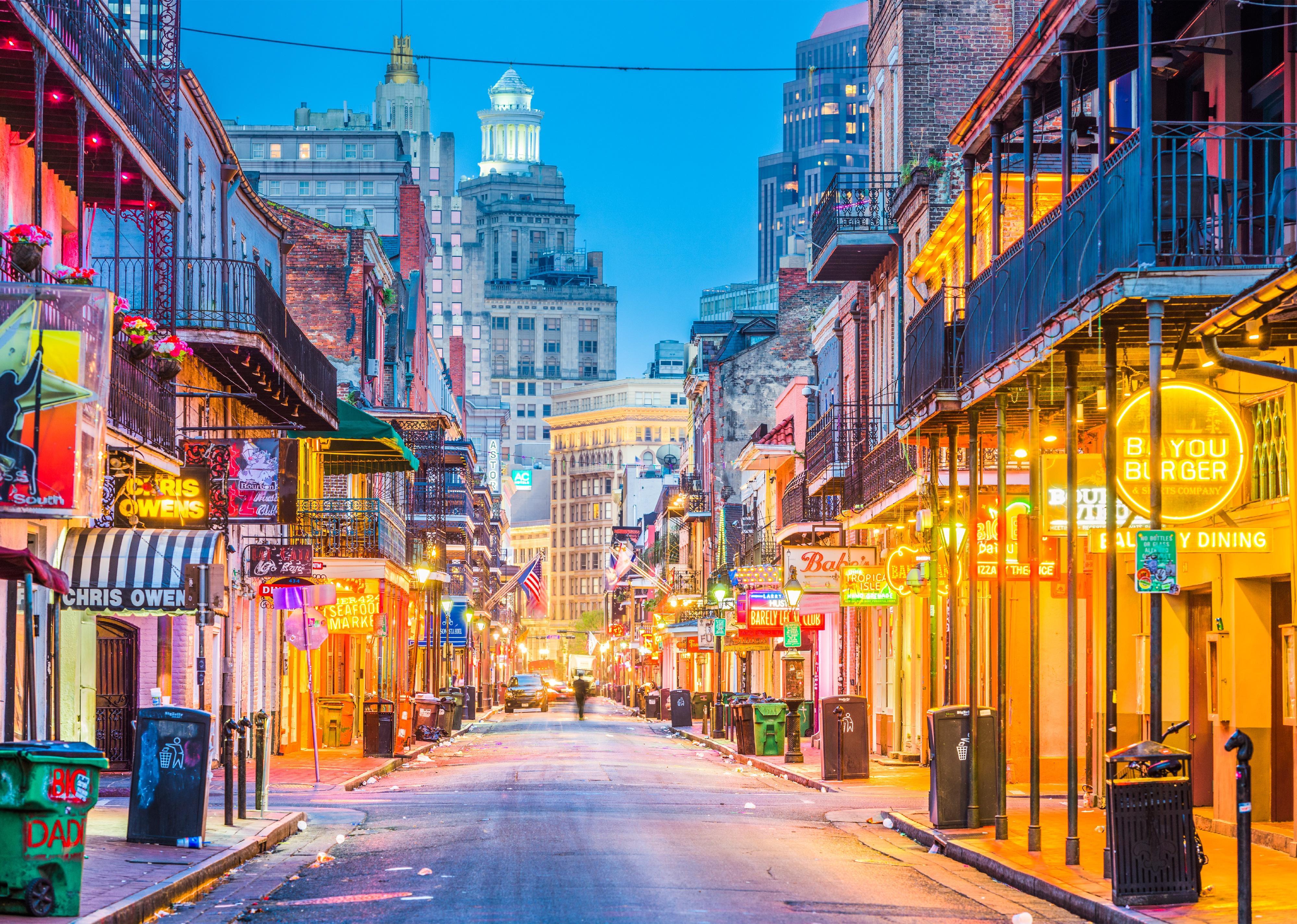 Bourbon Street comes alive in New Orleans.