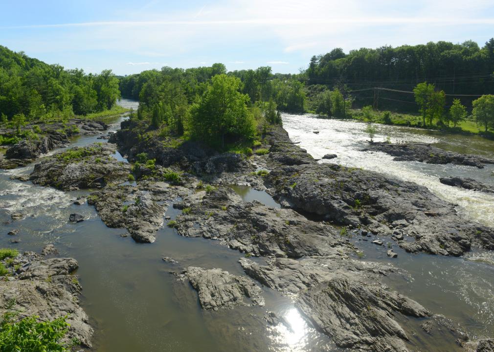 Winooski River in Essex Junction village.
