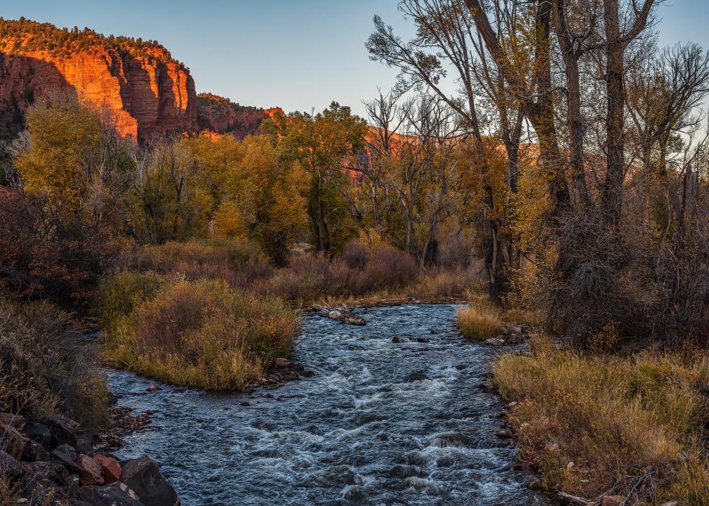 Fryingpan River at sunset.