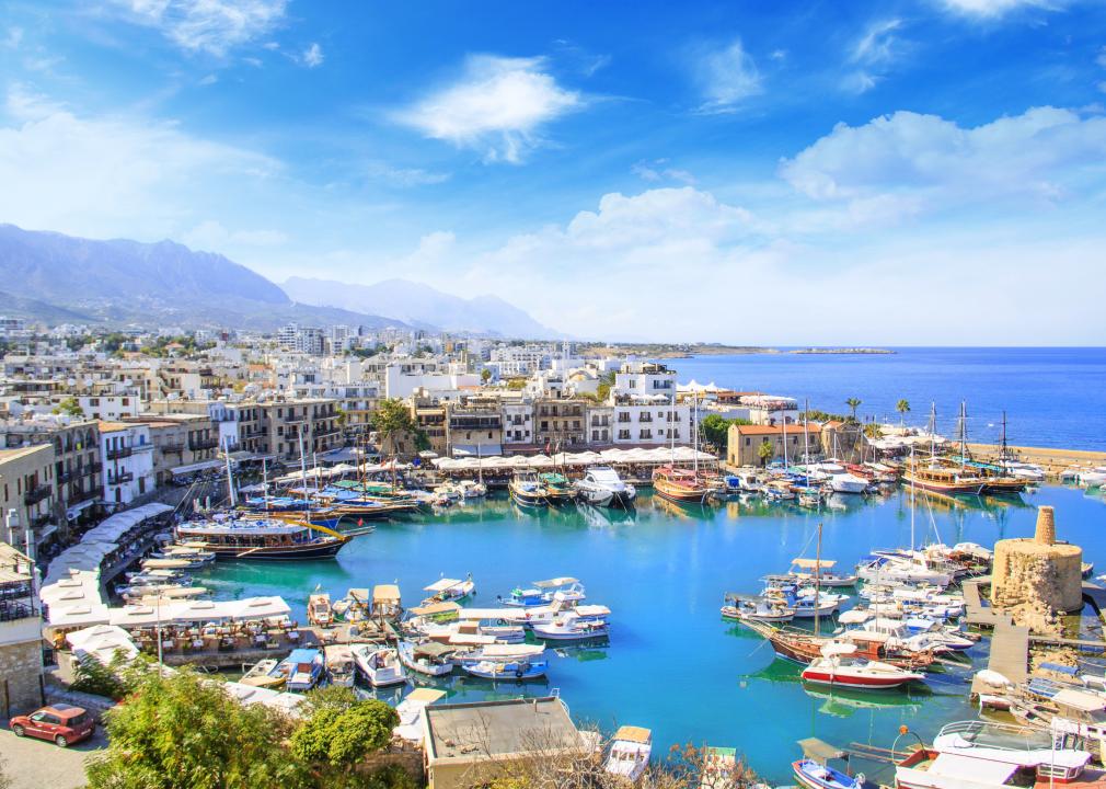 View of the new port of Kyrenia (Girne), North Cyprus.