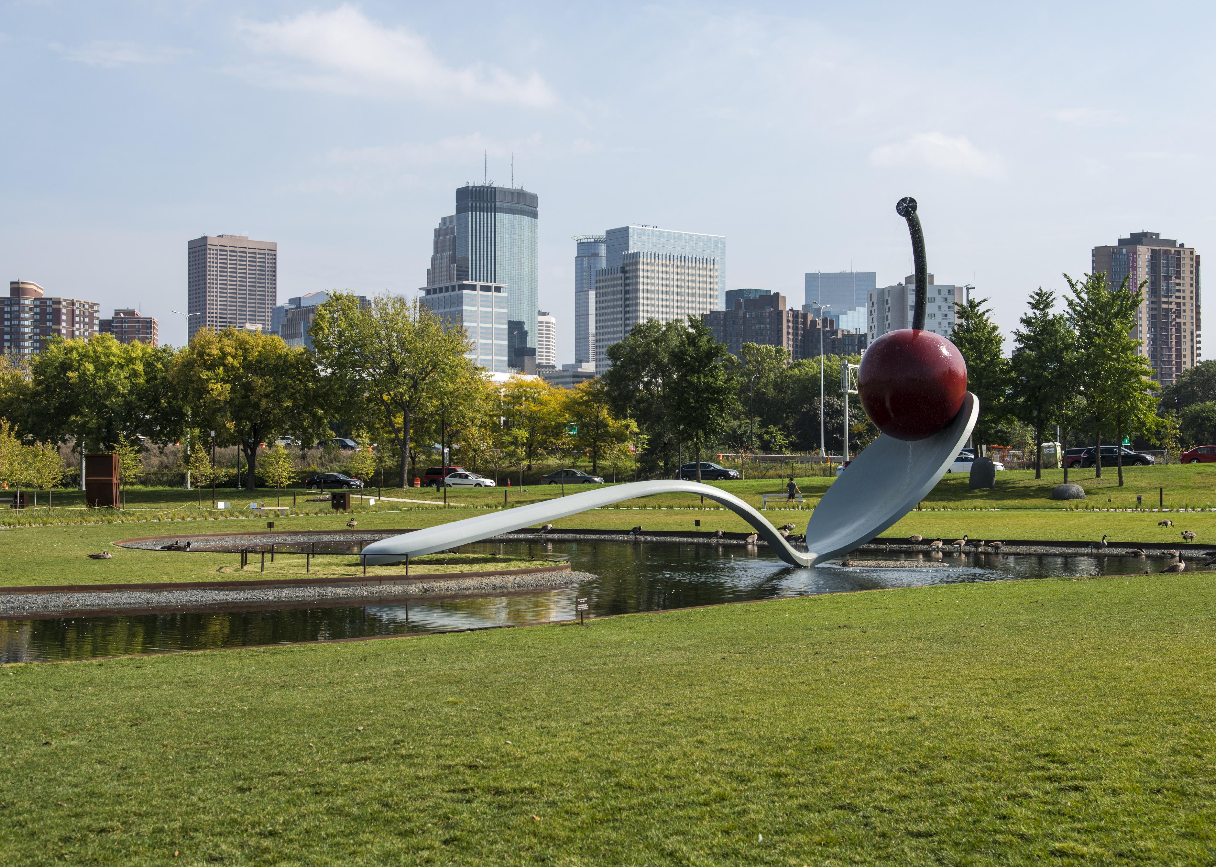The Spoonbridge and Cherry sculpture in Minneapolis.