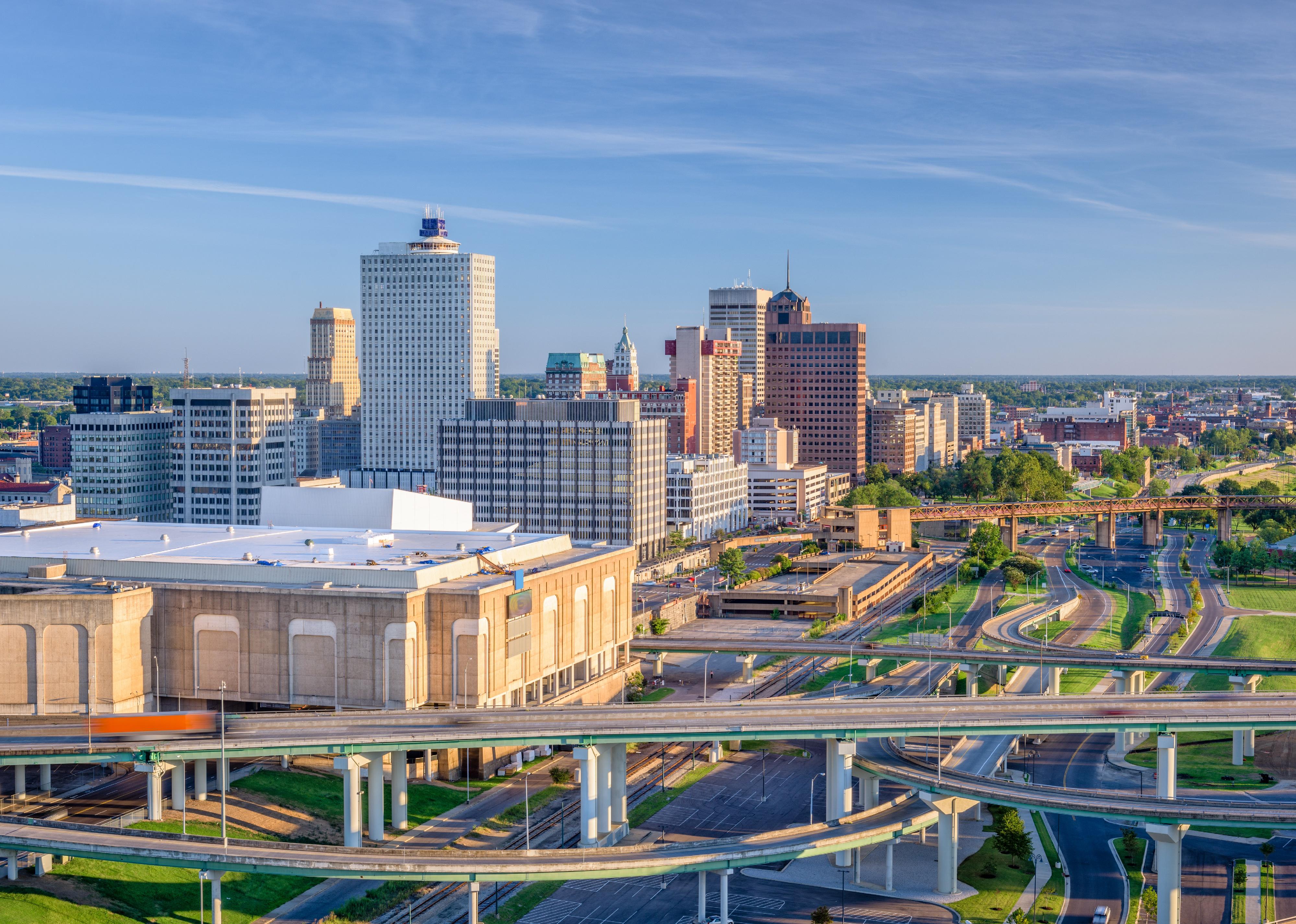 Memphis, Tennessee downtown skyline.